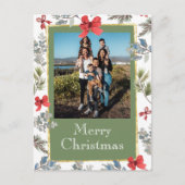 1枚パーソナライズされたのフォトホリデー葉書 シーズンポストカード (正面)