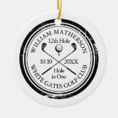 1枚パーソナライズされたの写真にゴルフホール セラミックオーナメント (正面)