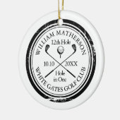 1枚パーソナライズされたの写真にゴルフホール セラミックオーナメント (左)