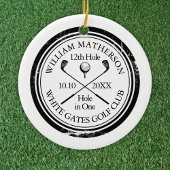 1枚パーソナライズされたの写真にゴルフホール セラミックオーナメント