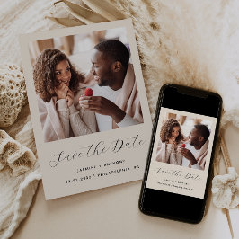 1枚ミニマルのフォトスクリプトBeige セーブザデート