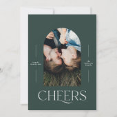 1枚モダンの写真エレガントタイポグラフィグリーンクリスマス (正面)