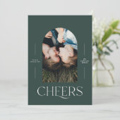 1枚モダンの写真エレガントタイポグラフィグリーンクリスマス (スタンド正面)