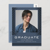 1枚モダンスタイリッシュのフォトブルーグラード発表 ポストカード (正面/裏面)