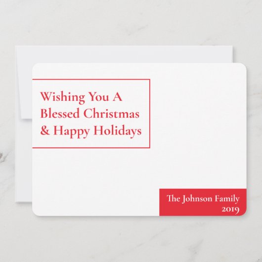 1枚独身のの写真クリスマスシーズンのグリーティングカード (裏面)