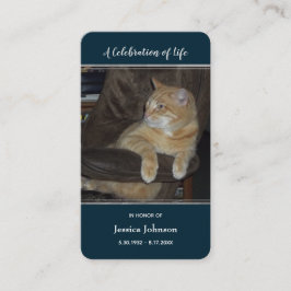 1枚祈の写真オプション付き葬儀カード 名刺