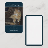 1枚祈の写真オプション付き葬儀カード 名刺 (正面/裏面)