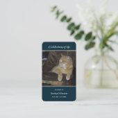 1枚祈の写真オプション付き葬儀カード 名刺 (スタンド正面)