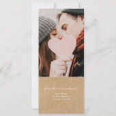 1枚素朴の写真に全ての予算のスクリプ結婚ト 招待状 (裏面)