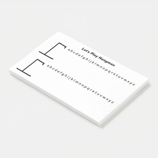 1枚遊につき2つのハングマンのゲームItノートを投稿 ポストイット (アングル)