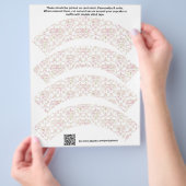 1枚4ダマスクデザインカスタムカップケーキラッパー チラシ (手)