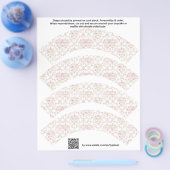 1枚4ダマスクデザインカスタムカップケーキラッパー チラシ (シングル)