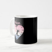 1歳かわいいバレーボール誕生日ガールスデイ コーヒーマグカップ (正面左)