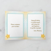 1歳かわいい小さな天使グリーティングカード カード (内部)