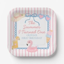 1歳になった夏 海辺のビーチ 1歳の誕生日 ペーパープレート