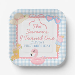 1歳になった夏 海辺のファーストバースデー ペーパープレート