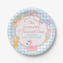 1歳になった夏 海辺の初めての誕生日 ペーパープレート