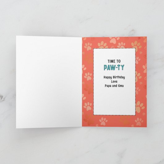 1歳になる愛らしい猫マンガおもしろいことわざ カード (内部)