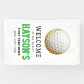 1歳のお誕生日おめでとう Year Down, Golf On! 横断幕 (横)
