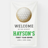 1歳のお誕生日おめでとう Year Down, Golf On! 横断幕 (縦)