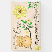 1歳のガーリー誕生日 横断幕 (縦)