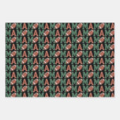 1歳のサッカー1年誕生日のママ ラッピングペーパーシート (正面)