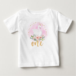 1歳のスワンプリンセスTシャツ ベビーTシャツ