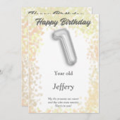 1歳のハッピーバースデーカード (正面/裏面)