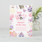 1歳のハロウィンゴーストパーティー 招待状 (スタンド正面)