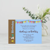 1歳のパーティの招待状子供へ 招待状 (スタンド正面)