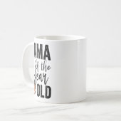 1歳のフットボールのママ 1歳の誕生日 コーヒーマグカップ (正面左)