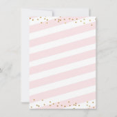 1歳のフローラガール招待状カード 招待状 (裏面)