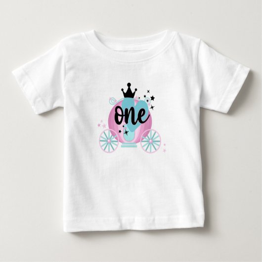 1歳のプリンセスシャツ ベビーTシャツ (正面)