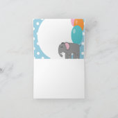1歳のベビーゾウ、誕生日 カード (内部)