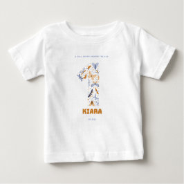 1歳のベビー；日のまわりに;誕生日ドレス ベビーTシャツ