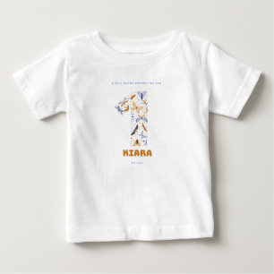 1歳のベビー;日のまわりに;誕生日ドレス ベビーTシャツ