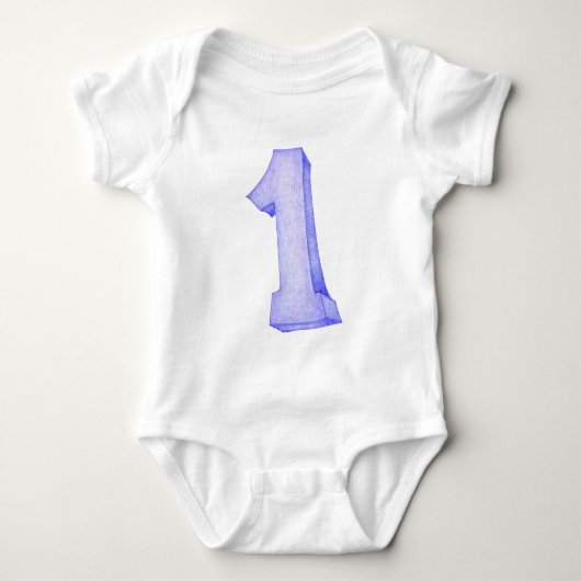 1歳の乳児Tシャツ ベビーボディスーツ (正面)
