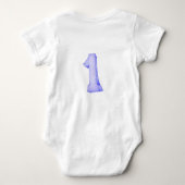 1歳の乳児Tシャツ ベビーボディスーツ (裏面)