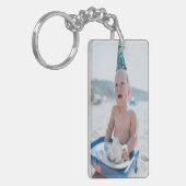 1歳の写真メモリ最初の誕生日のお土産 キーホルダー (正面左)