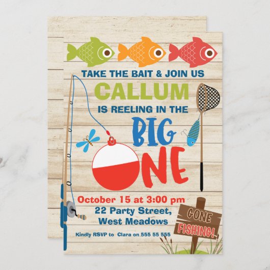 1歳の大きな誕生日で楽しむ 招待状 (正面/裏面)