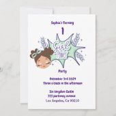 1歳の女の子のカスタム誕生日招待状 招待状 (正面)