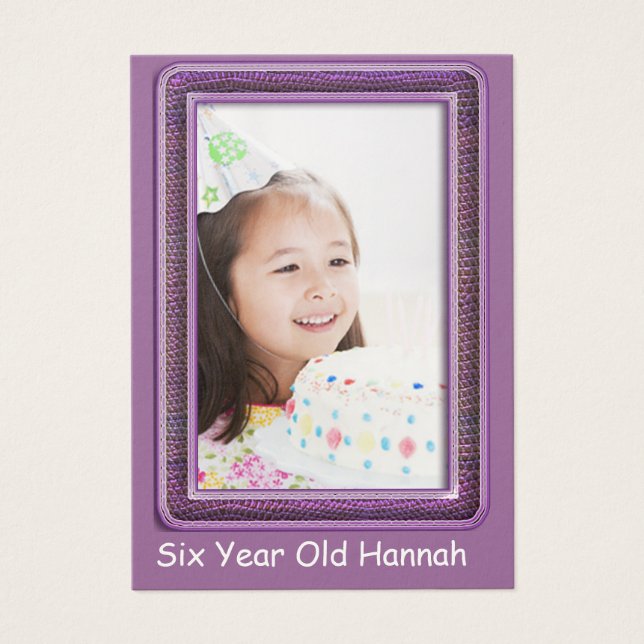 1歳の女の子の誕生日フォトカード (正面)