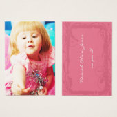 1歳の女の子の誕生日フォトカード (正面&裏面)