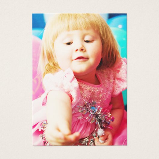 1歳の女の子の誕生日フォトカード (正面)