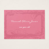 1歳の女の子の誕生日フォトカード (裏面)