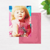 1歳の女の子の誕生日フォトカード (デスク)