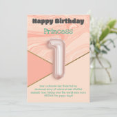 1歳の女の子ハッピーバースデーカード (スタンド正面)