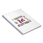 1歳の子供B日のための幸せな1番目の誕生日 ノートブック (右側)