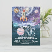 1歳の宇宙飛行士の誕生日 招待状 (スタンド正面)
