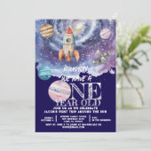1歳の宇宙飛行士の誕生日 招待状 (スタンド正面)